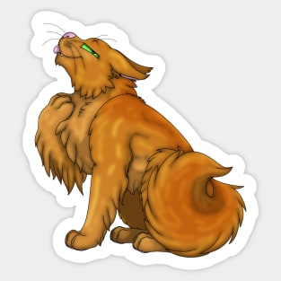 Ginger Longhair Sticker